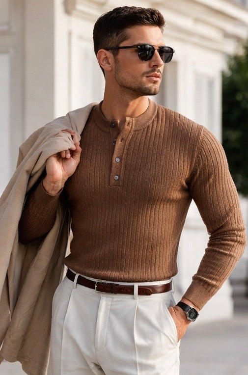 The Monaco Button Knit